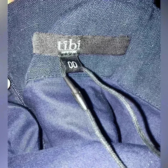 Tibi Linen Shift Navy Dress Size - Picture 8 of 13